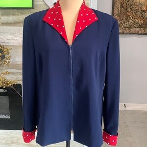 Drapers & Damons Vintage 90’s does 60’s Navy‎ Full Zip Blazer Size 14 (860)